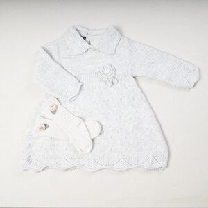Baby Girl Knit Dress Outfit | Camelia Flower Baby Girl Clothing